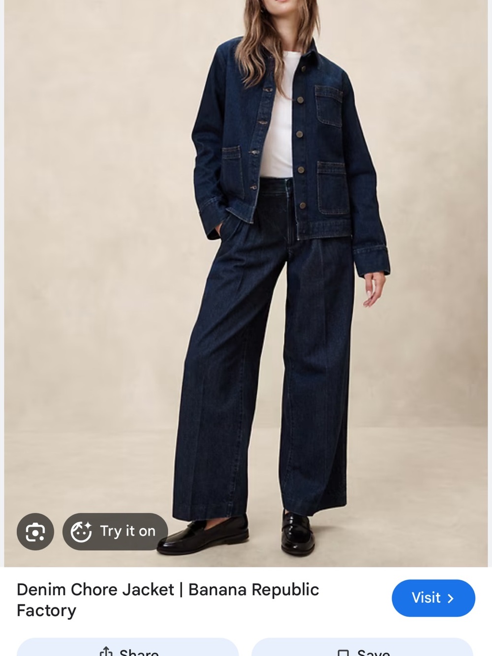 Banana Republic denim chore jacket NWT